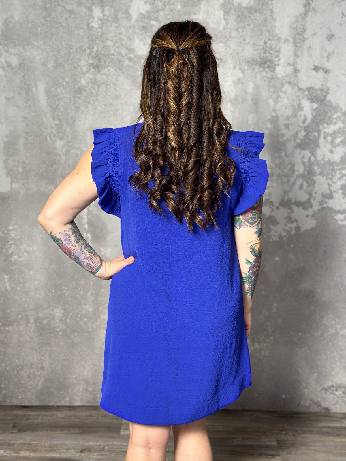The Rebecca Dress - Blue (Small - 3X)