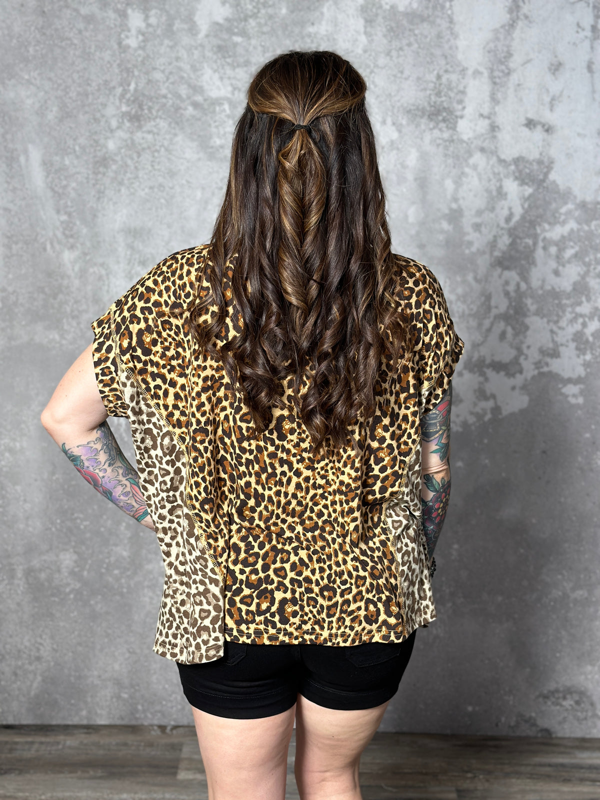 Two Tone Leopard Tee