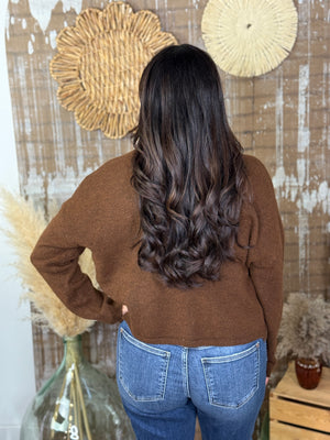 The Bailey Button Cardigan - Brown