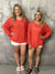 Loose Knit Lightweight Sweater - Dark Coral (Small - 3X)