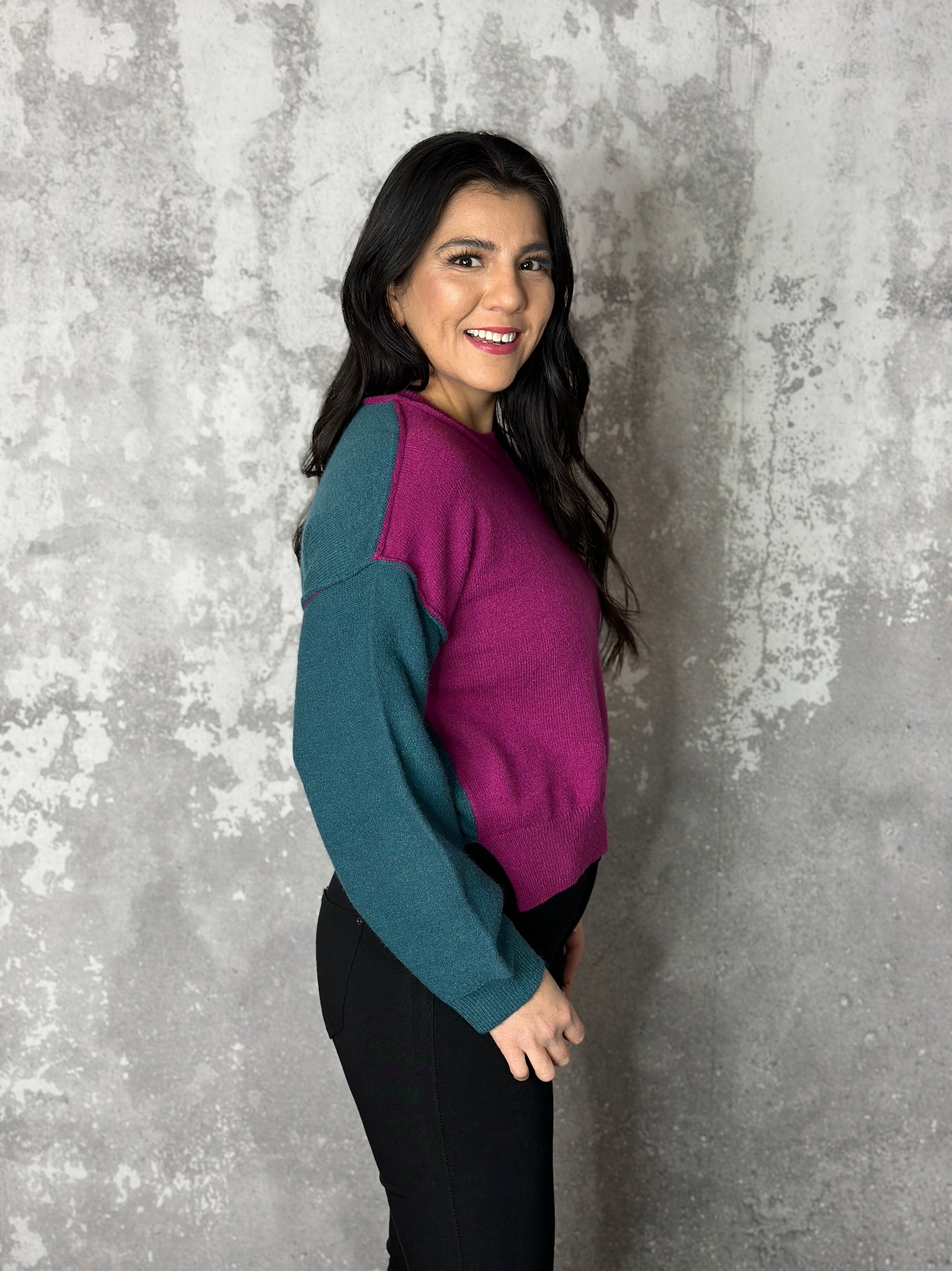 Jewel Colorblock Sweater