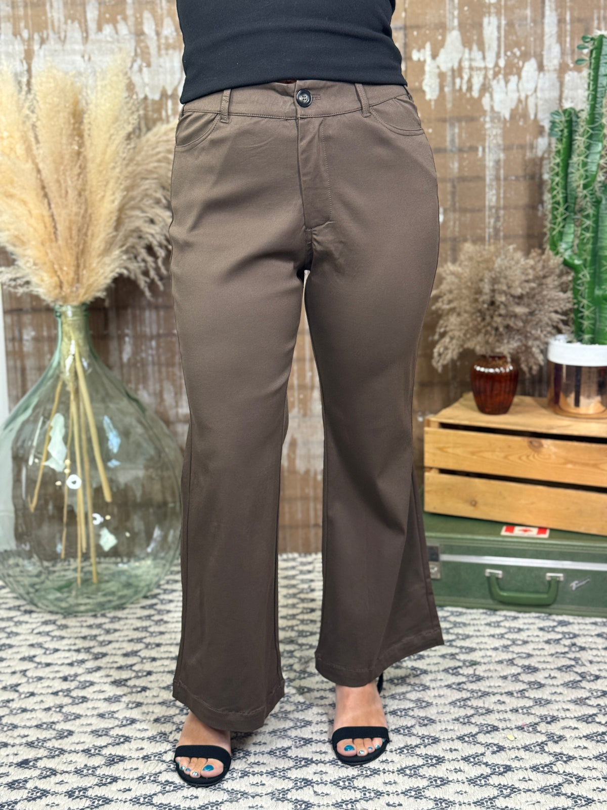 Dayna Dress Pant - Brown  (Small - 2X)