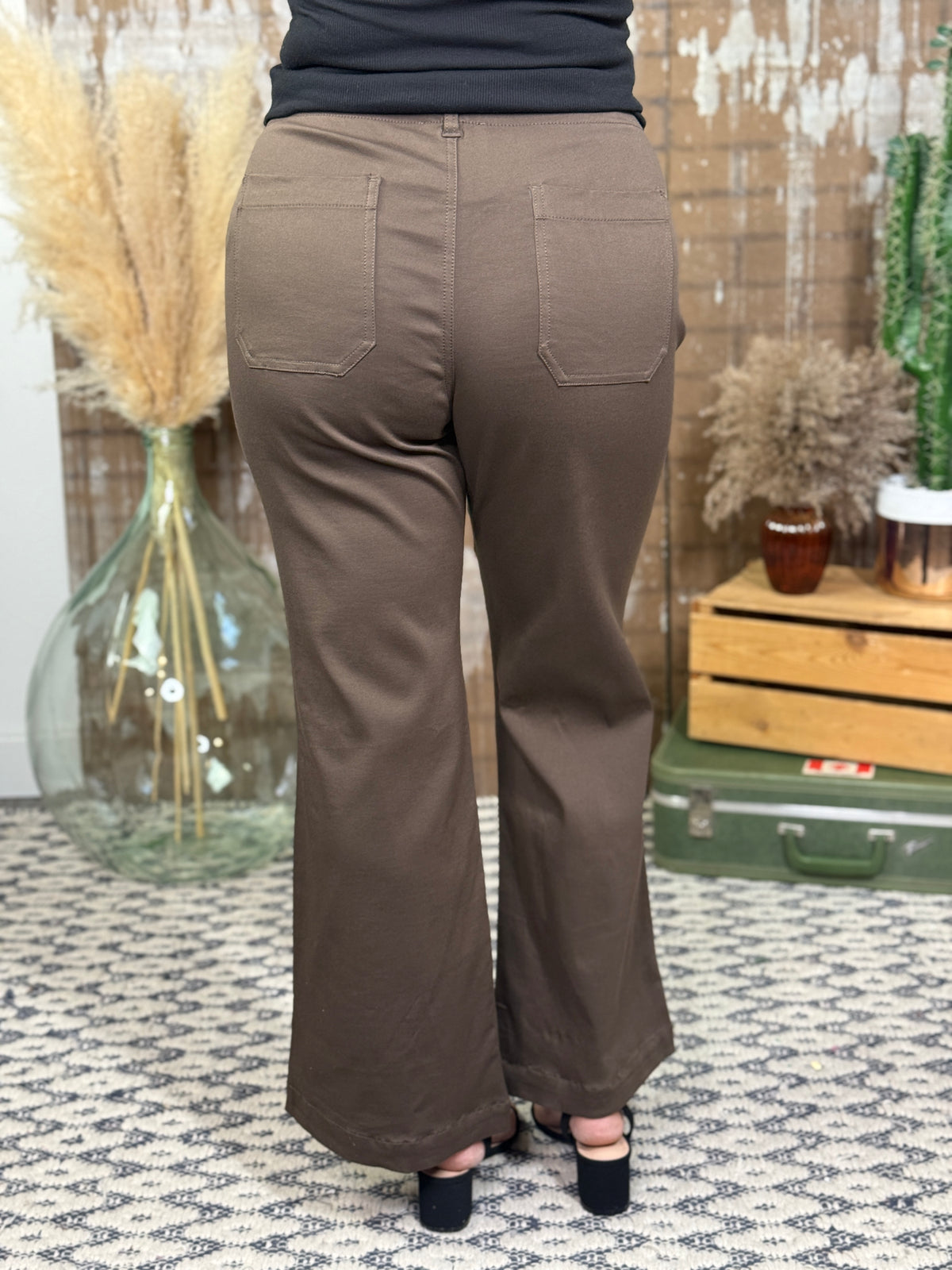 Dayna Dress Pant - Brown  (Small - 2X)