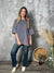 Mineral Wash Blue Oversized Western Tee