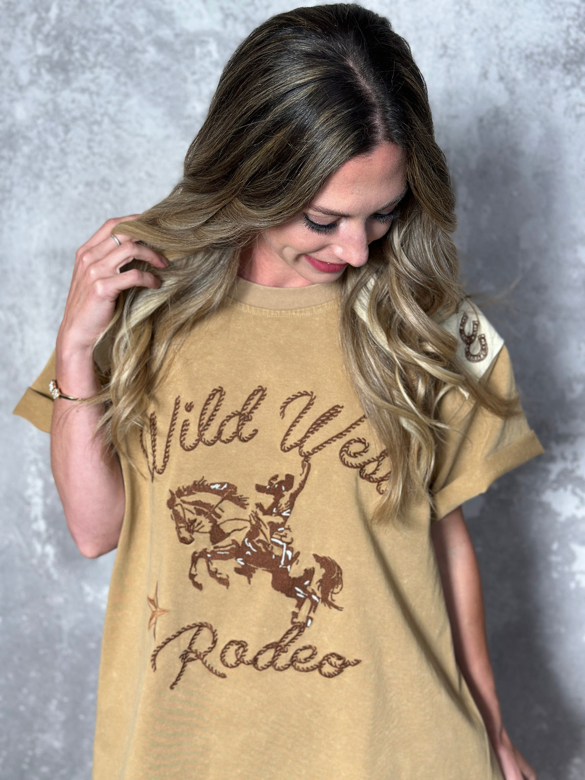 Embroidered Wild West Rodeo Tshirt Dress