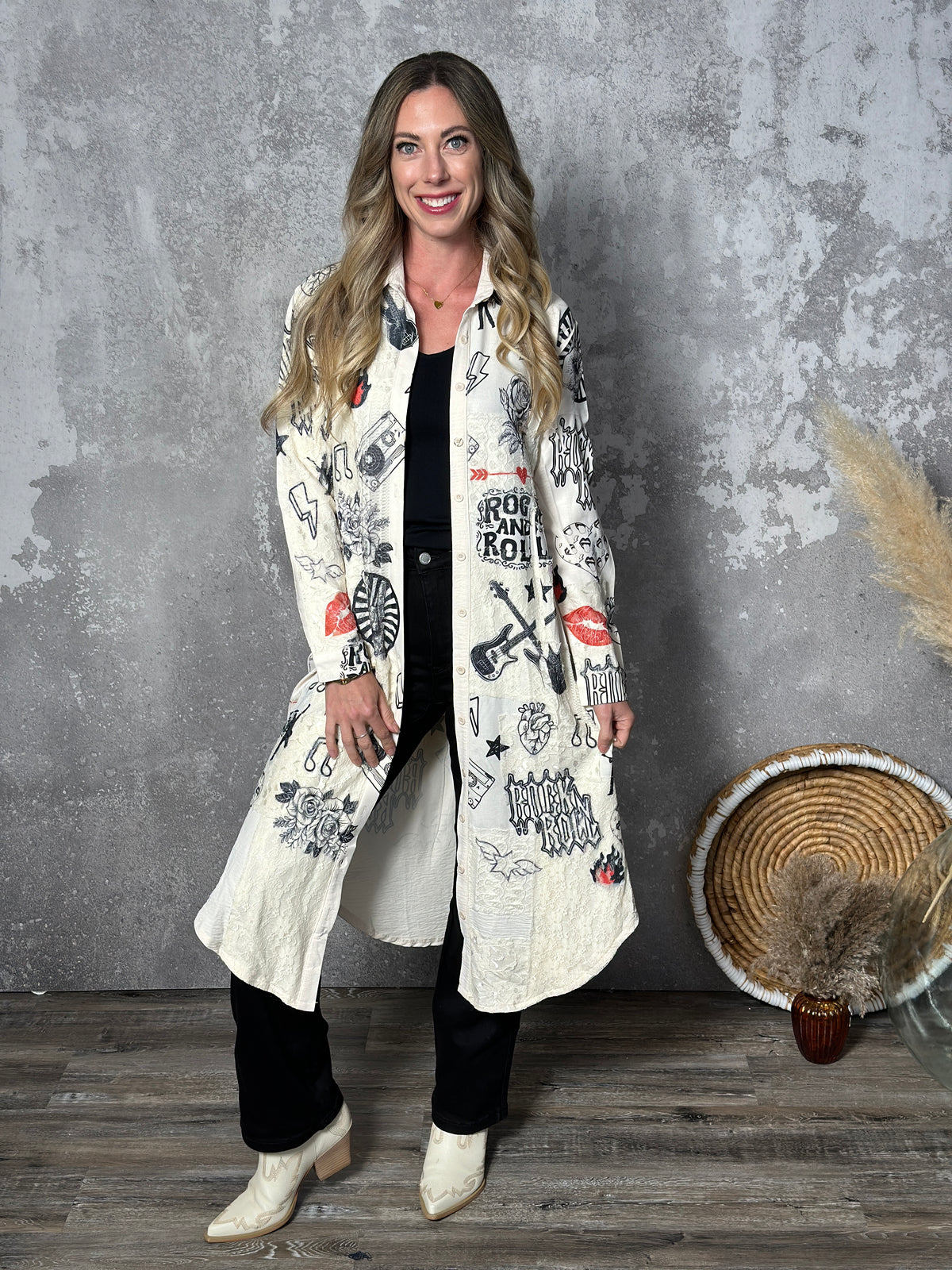 Tattooed Rock and Roll Jacket/Dress with Lace