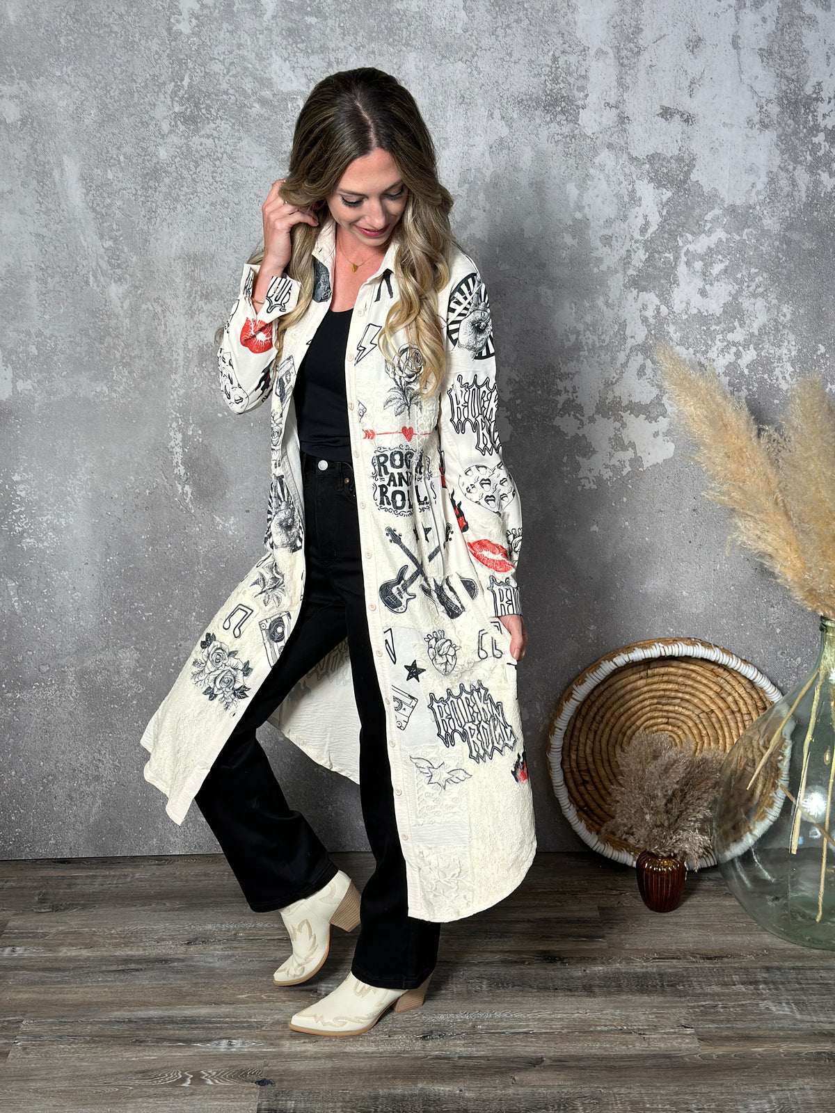 Tattooed Rock and Roll Jacket/Dress with Lace