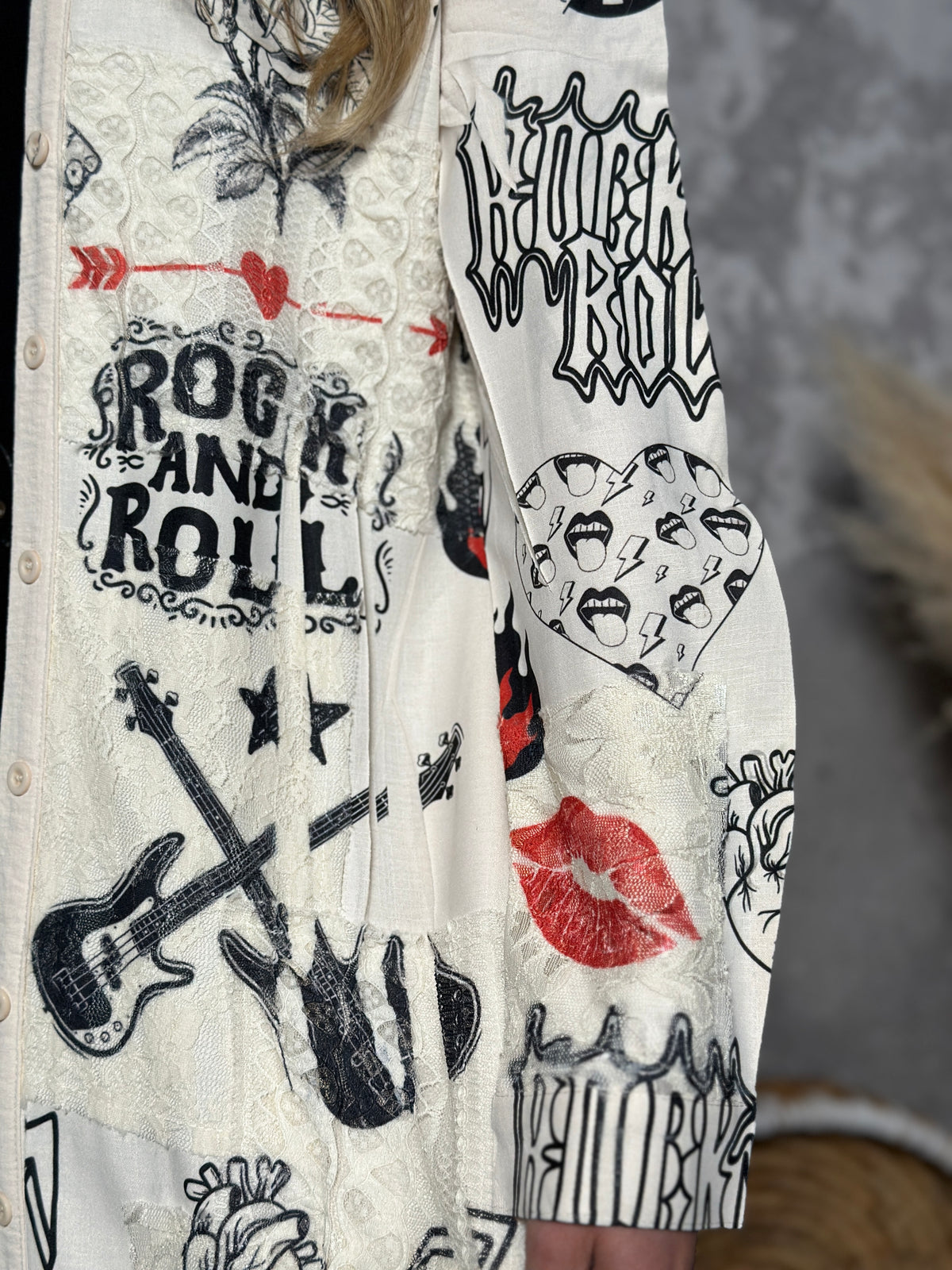 Tattooed Rock and Roll Jacket/Dress with Lace