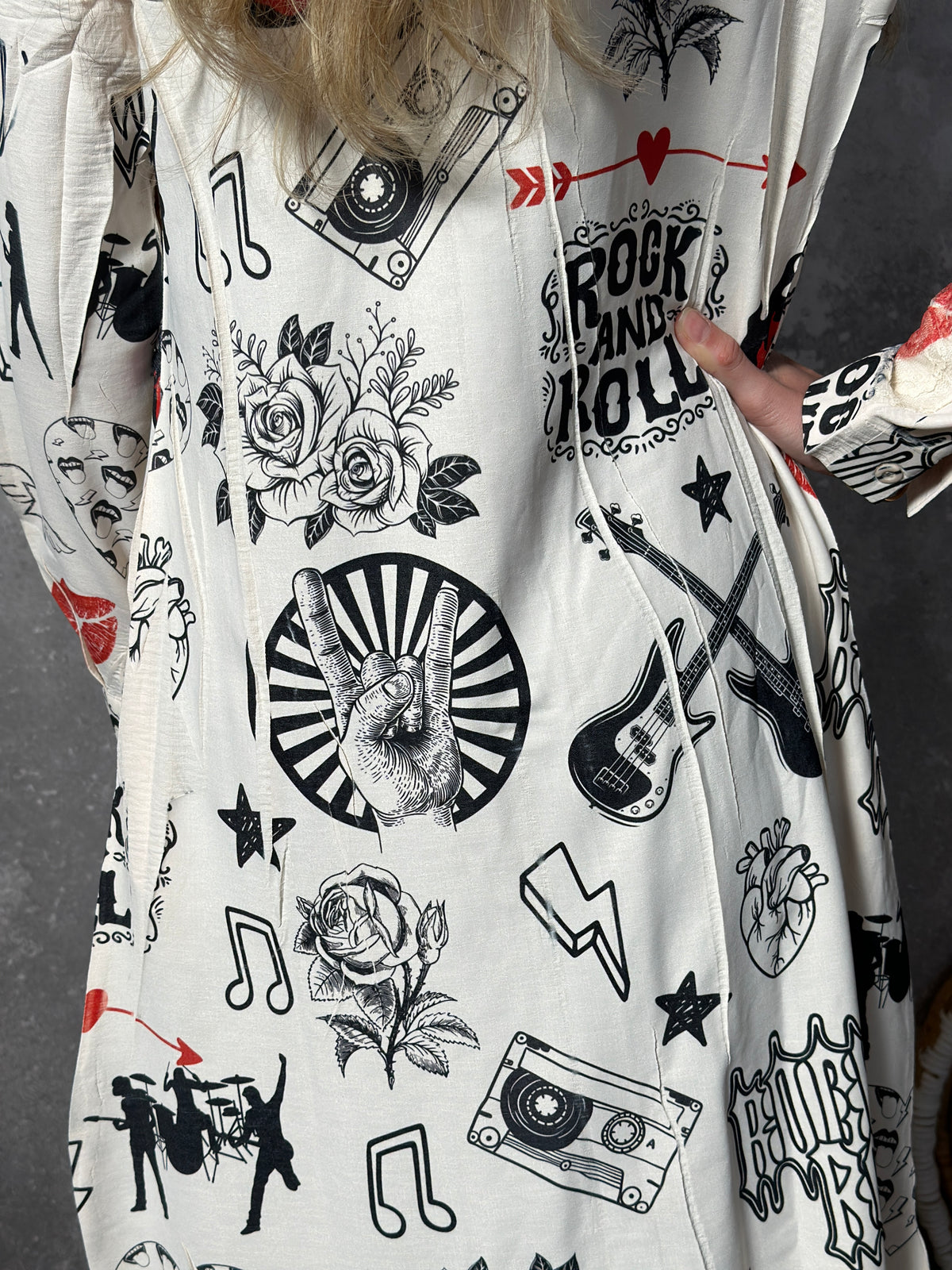 Tattooed Rock and Roll Jacket/Dress with Lace