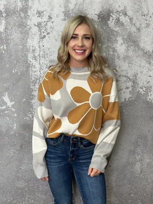 Retro Floral Sweater RESTOCK