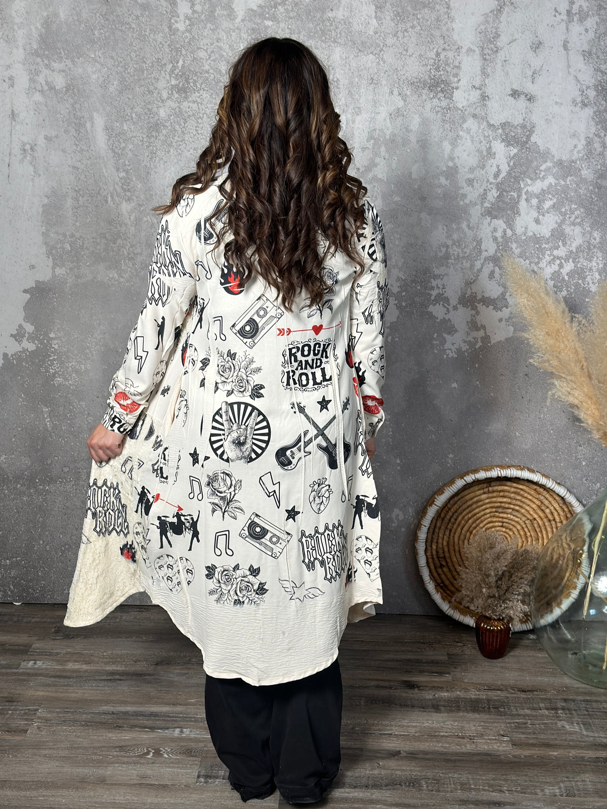 Tattooed Rock and Roll Jacket/Dress with Lace