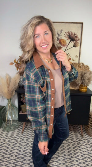 Plaid Shacket Top (Small - 3X)