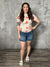 Baseball Bow Mesh Top