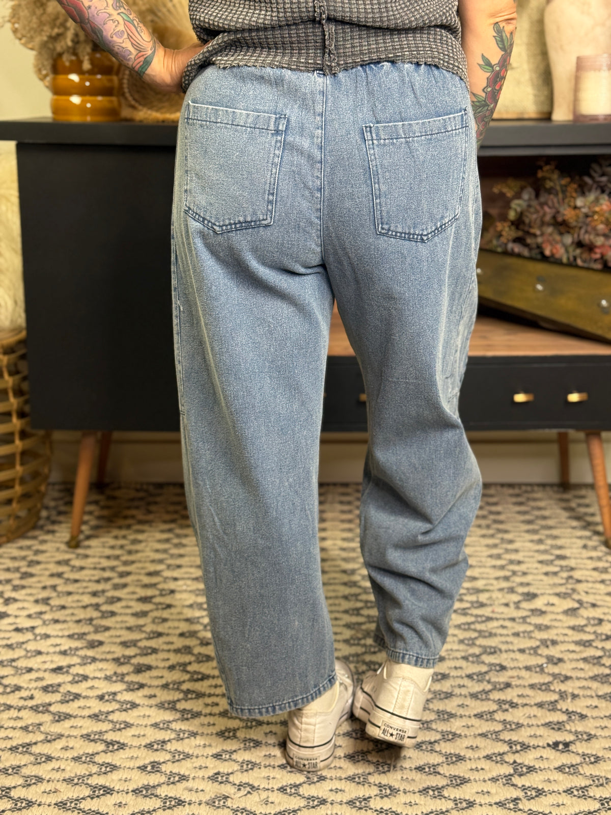 Barrel Side Braid Jean - (Small - 3X)