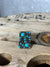 Wetern burnished rectangle ring