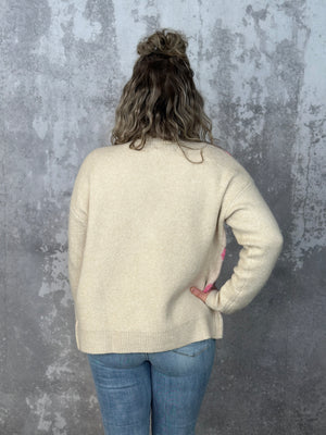Sweet Thing Button Sweater Cardigan - Oatmeal