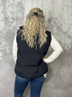Perfectly Puffer Vest - Black (3X LEFT)