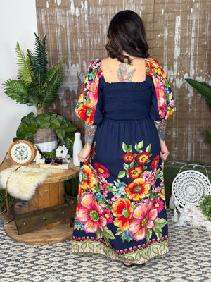 Floral Fiesta Maxi Dress (Small - 3X)