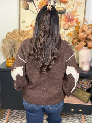 Horse Cardigan (Small - 2X)