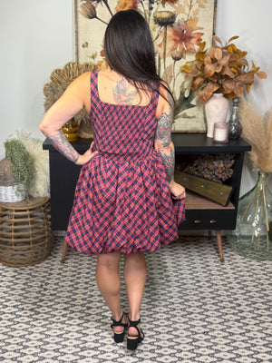 Blue/Red Plaid Dress (Small - 3X)