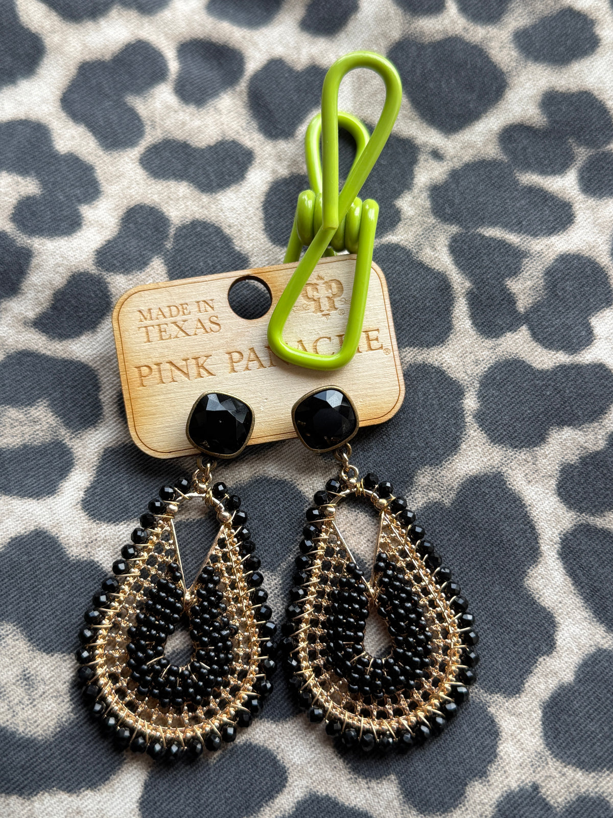 Black and Gold Statement Earring