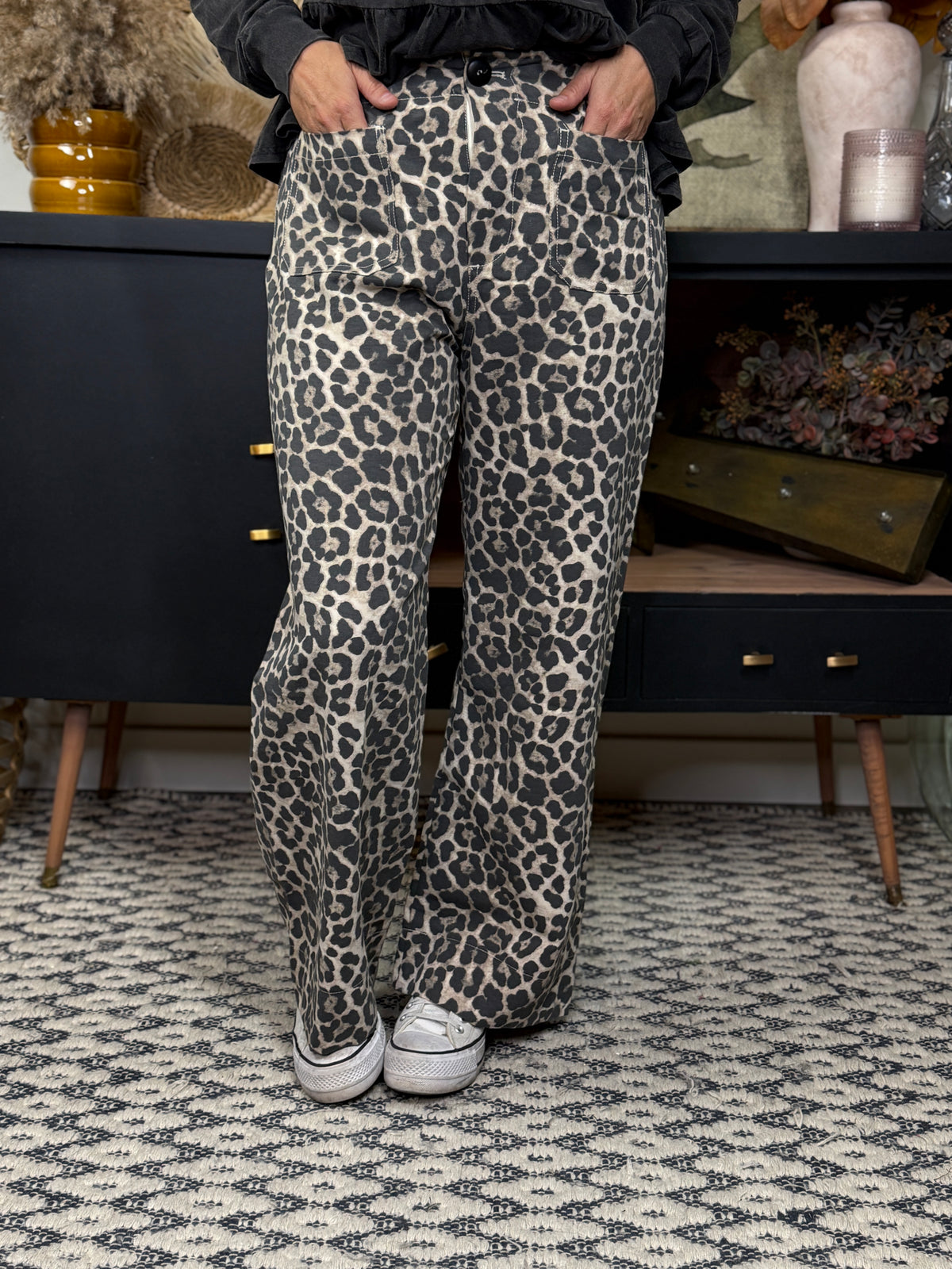 Leopard Wide Leg Trouser (Small - 2X) BESTSELLER
