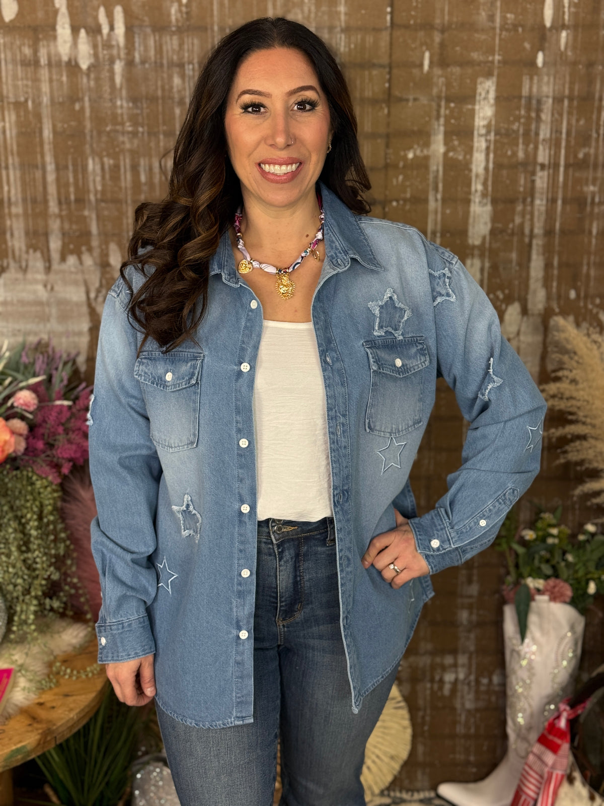 Star of the Rodeo Denim Top
