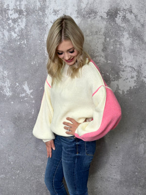Pink Pastel Back Sweater