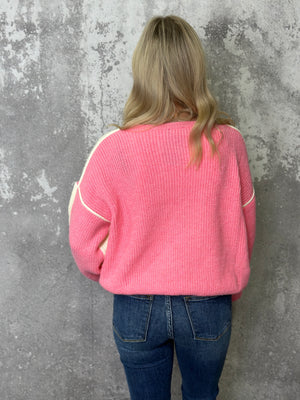 Pink Pastel Back Sweater