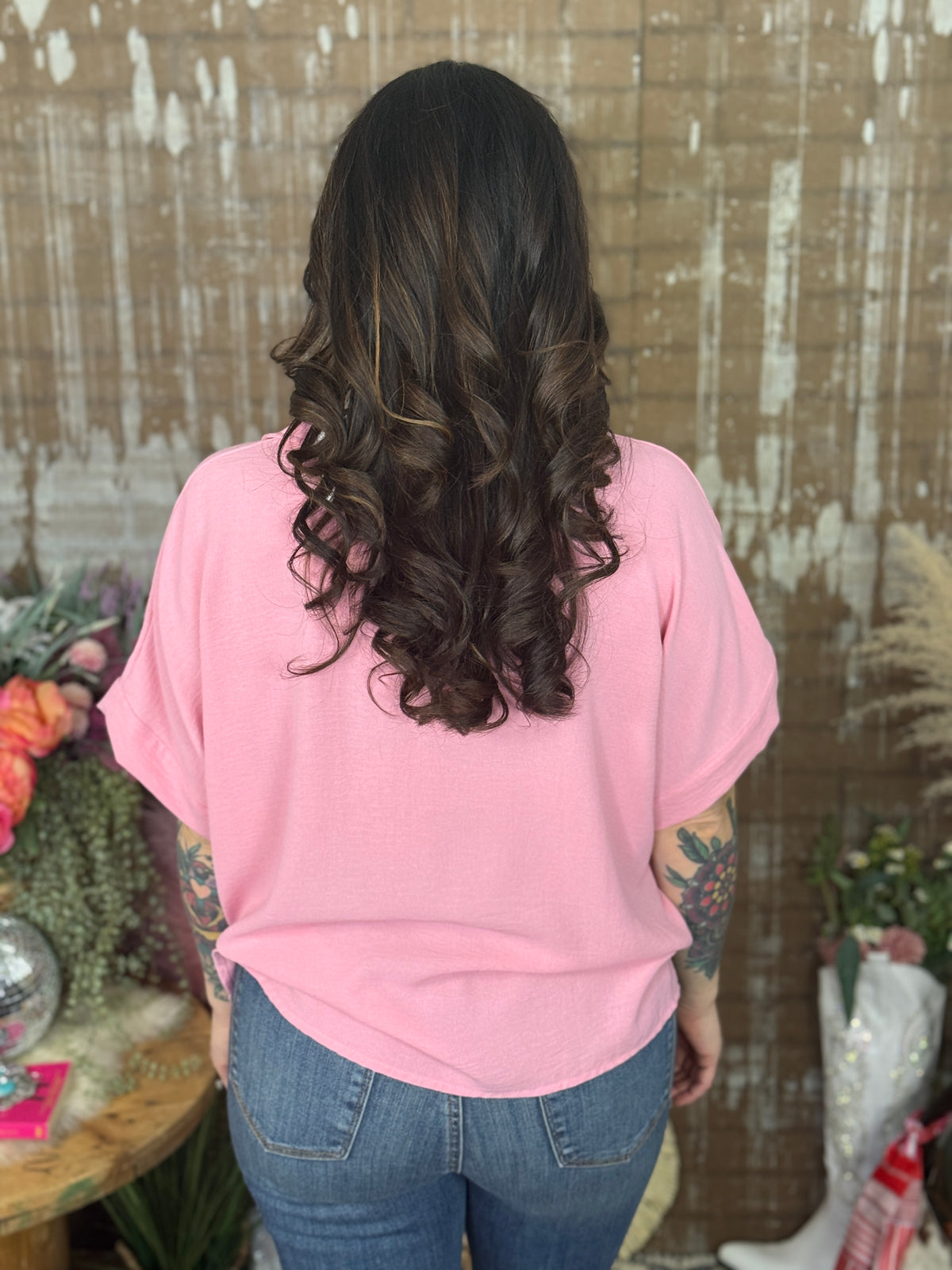 Short Sleeve Airflow Top  - Baby Pink (Small - 2X)