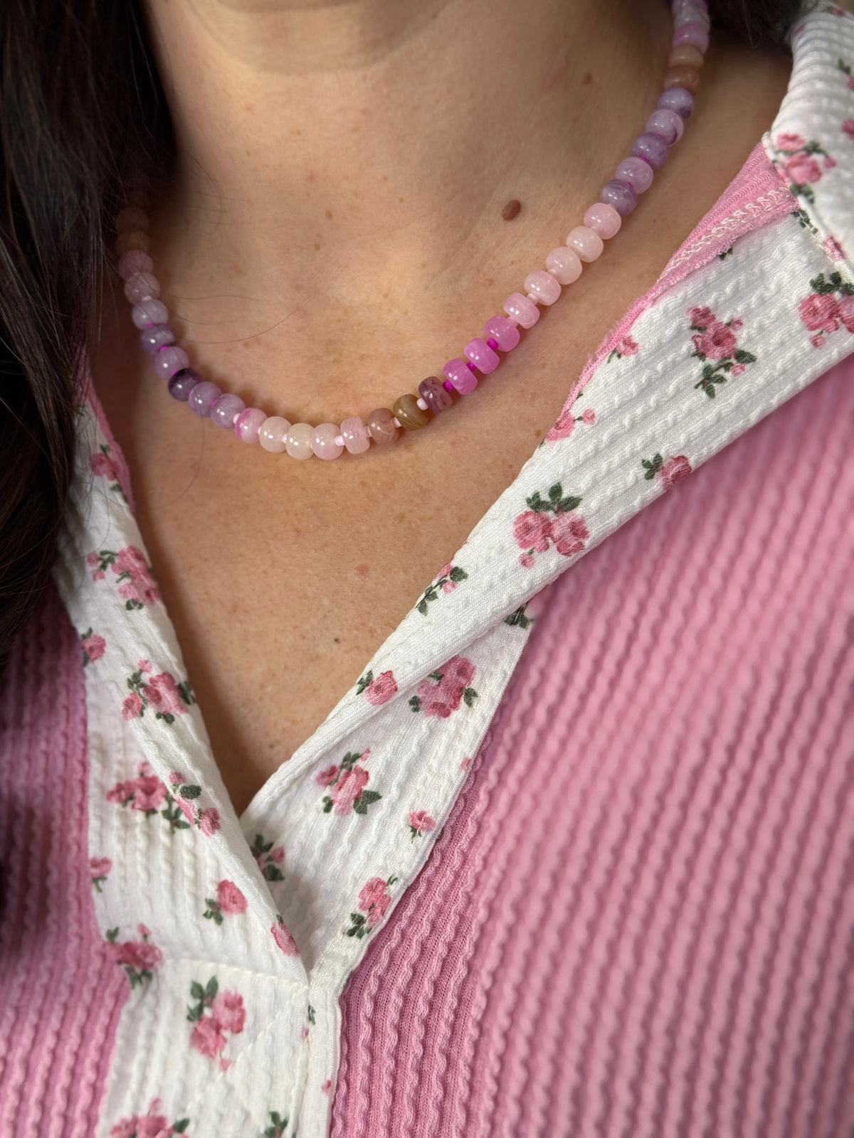 Multibead Necklace - Blush