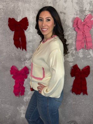 Sweatheart Cardigan Sweater (Small - 3X)