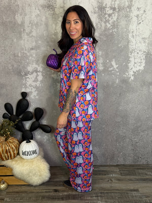 Purple Ghost Pj Set - (Small - 3X)