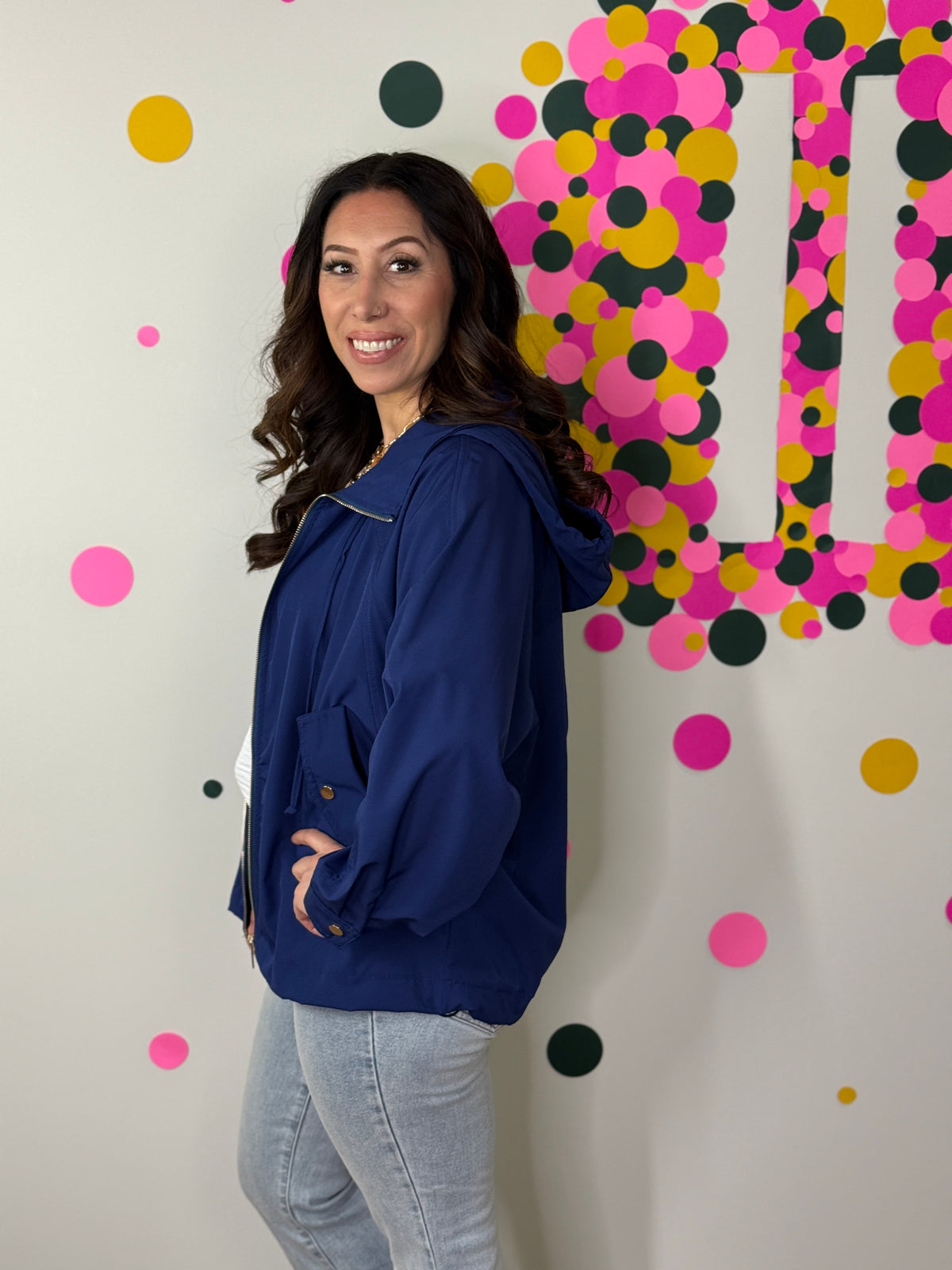 The Aria Spring Jacket - Navy (Small - 3X)