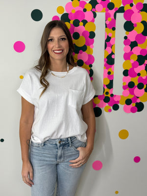 The Front Pocket Cuffed Basic - White