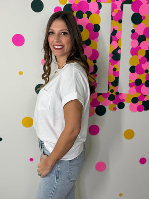 The Front Pocket Cuffed Basic - White