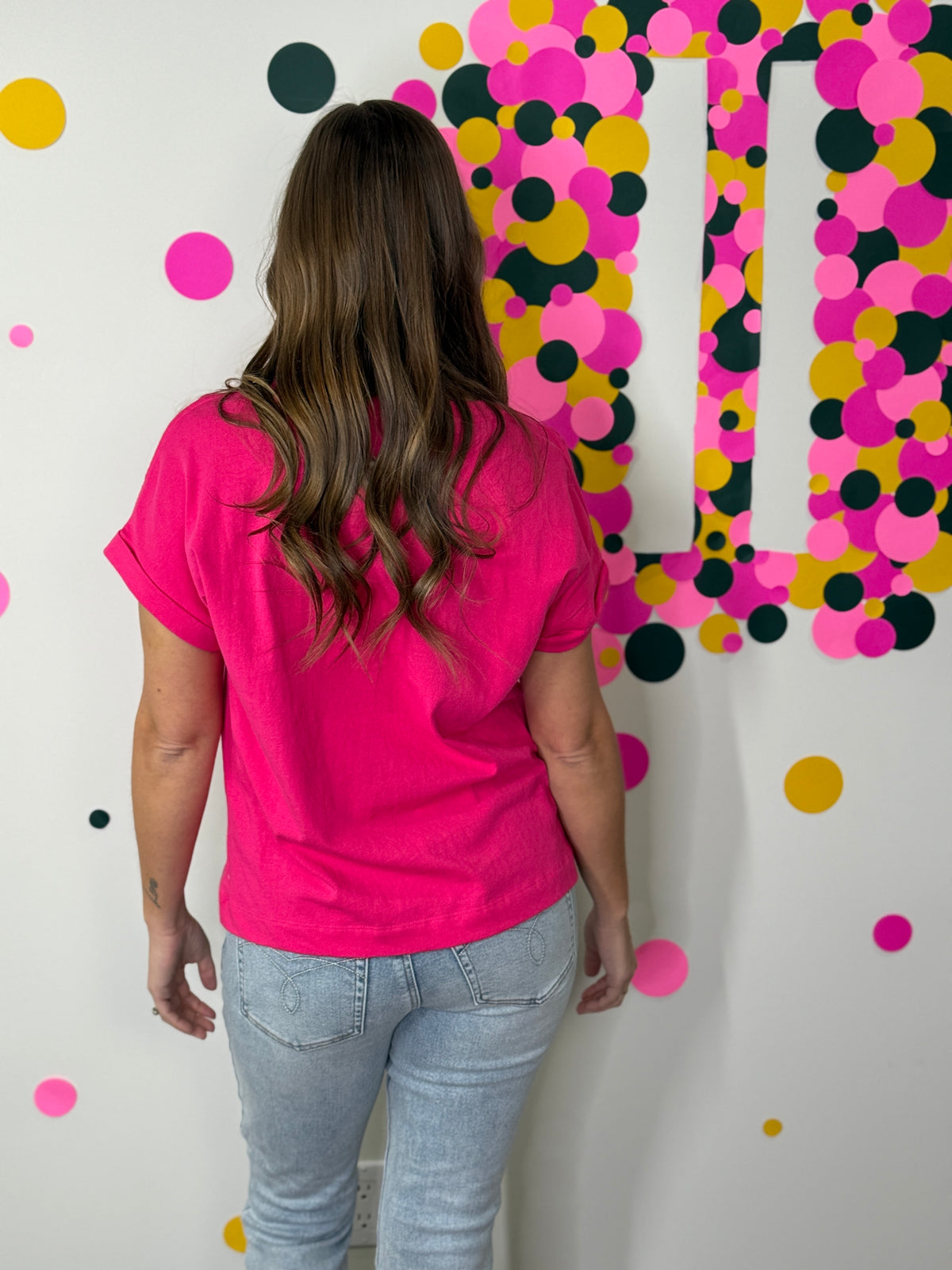 The Front Pocket Cuffed Basic - Hot Pink