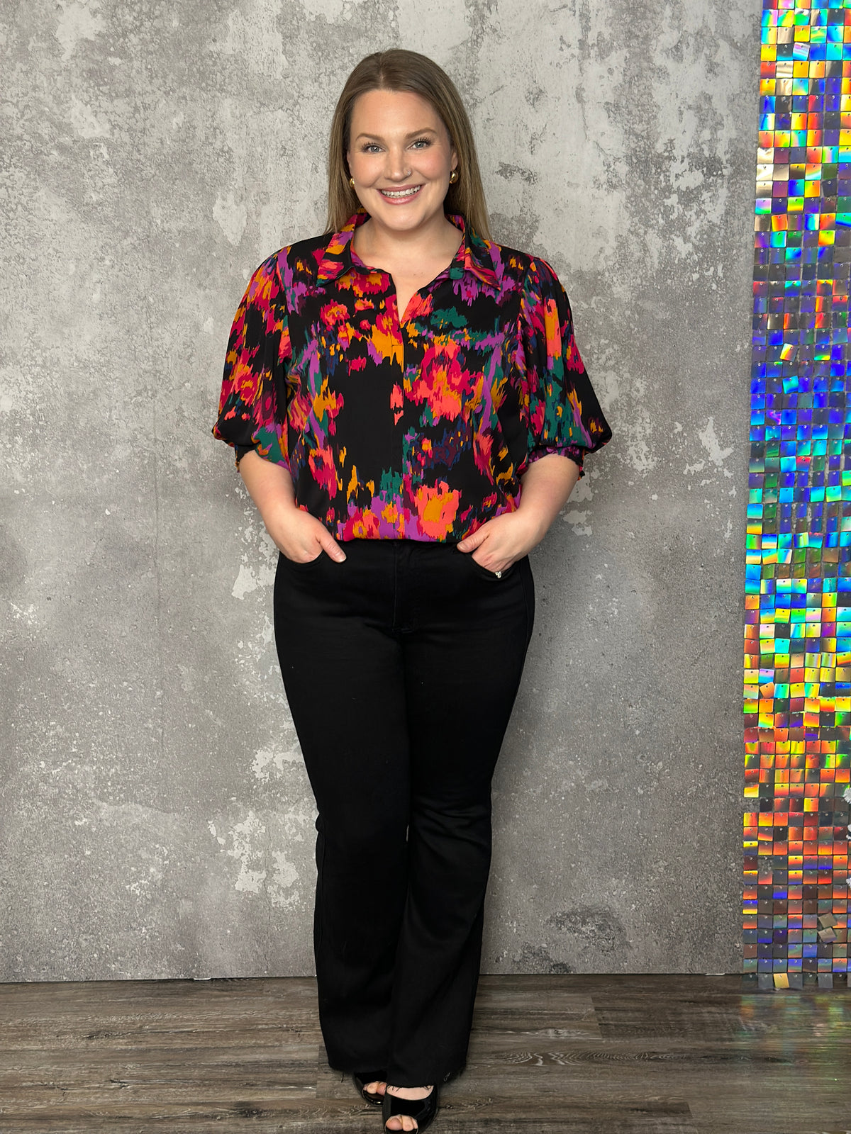 Bright Abstract Blouse