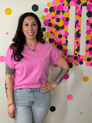 The Front Pocket Cuffed Basic - Candy Pink