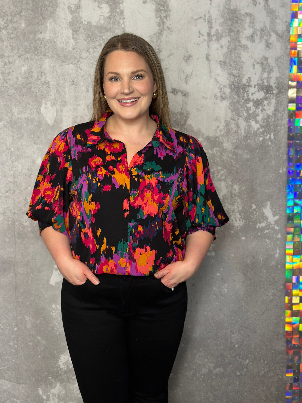 Bright Abstract Blouse