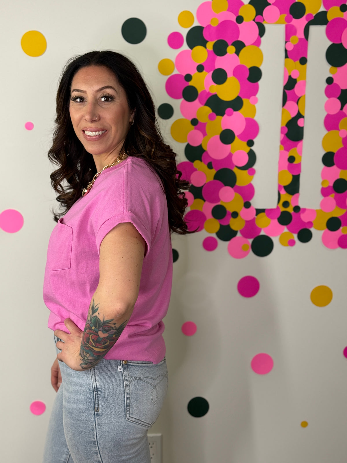 The Front Pocket Cuffed Basic - Candy Pink