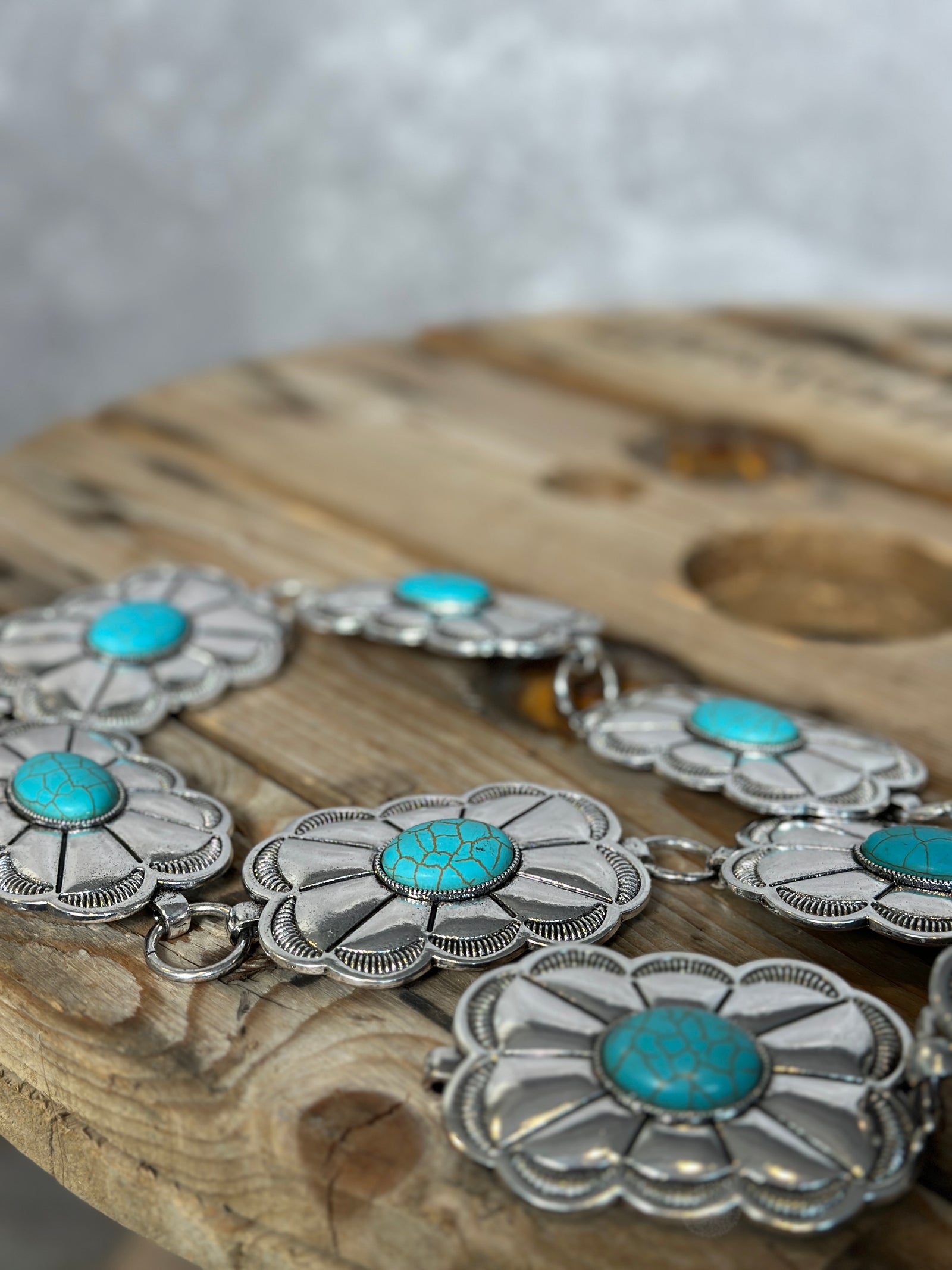 Western Scalloped Concho Belt