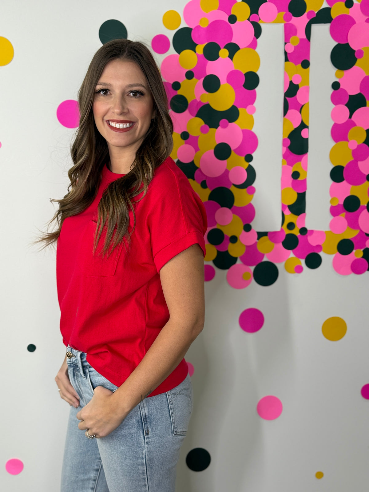 The Front Pocket Cuffed Basic -Ruby