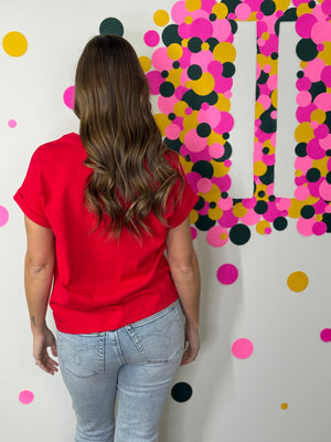 The Front Pocket Cuffed Basic -Ruby