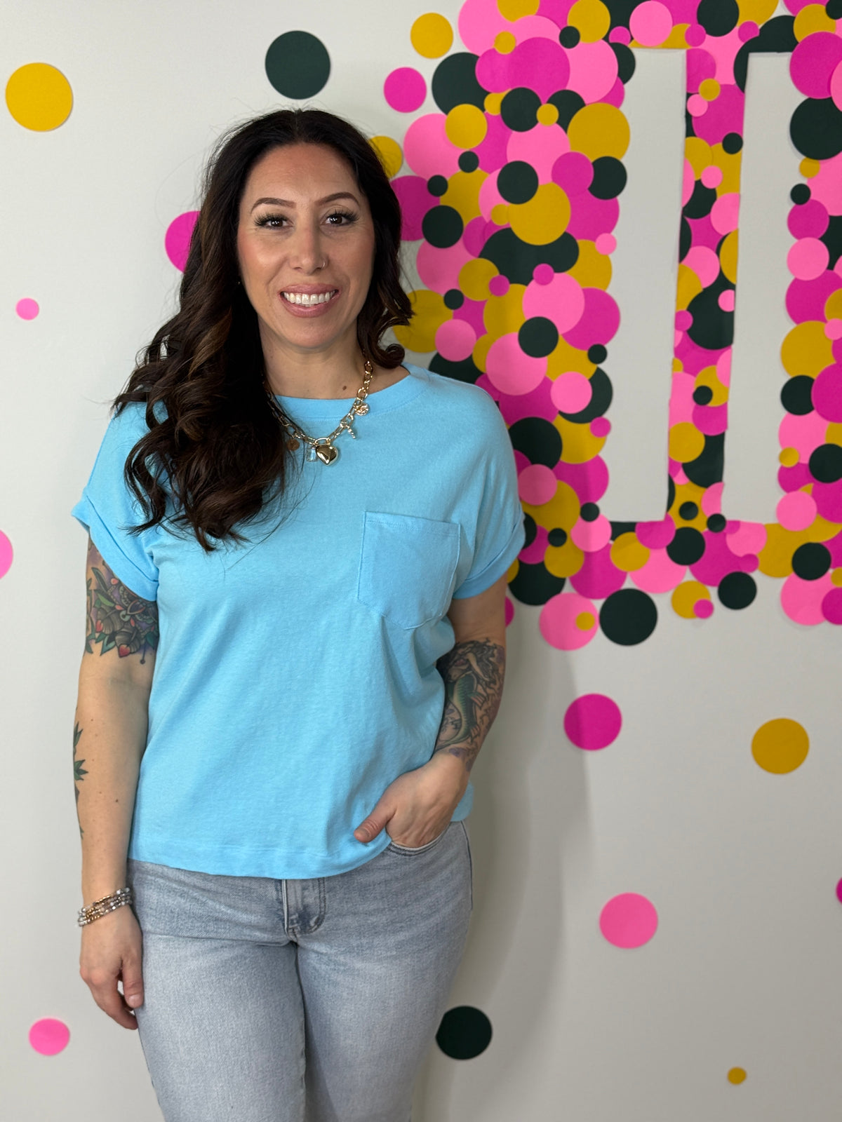 The Front Pocket Cuffed Basic - Sky Blue