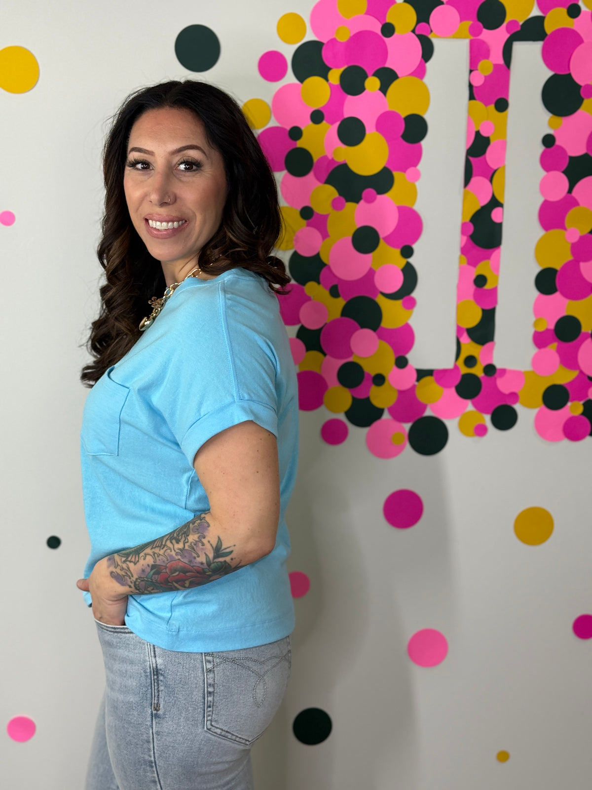 The Front Pocket Cuffed Basic - Sky Blue