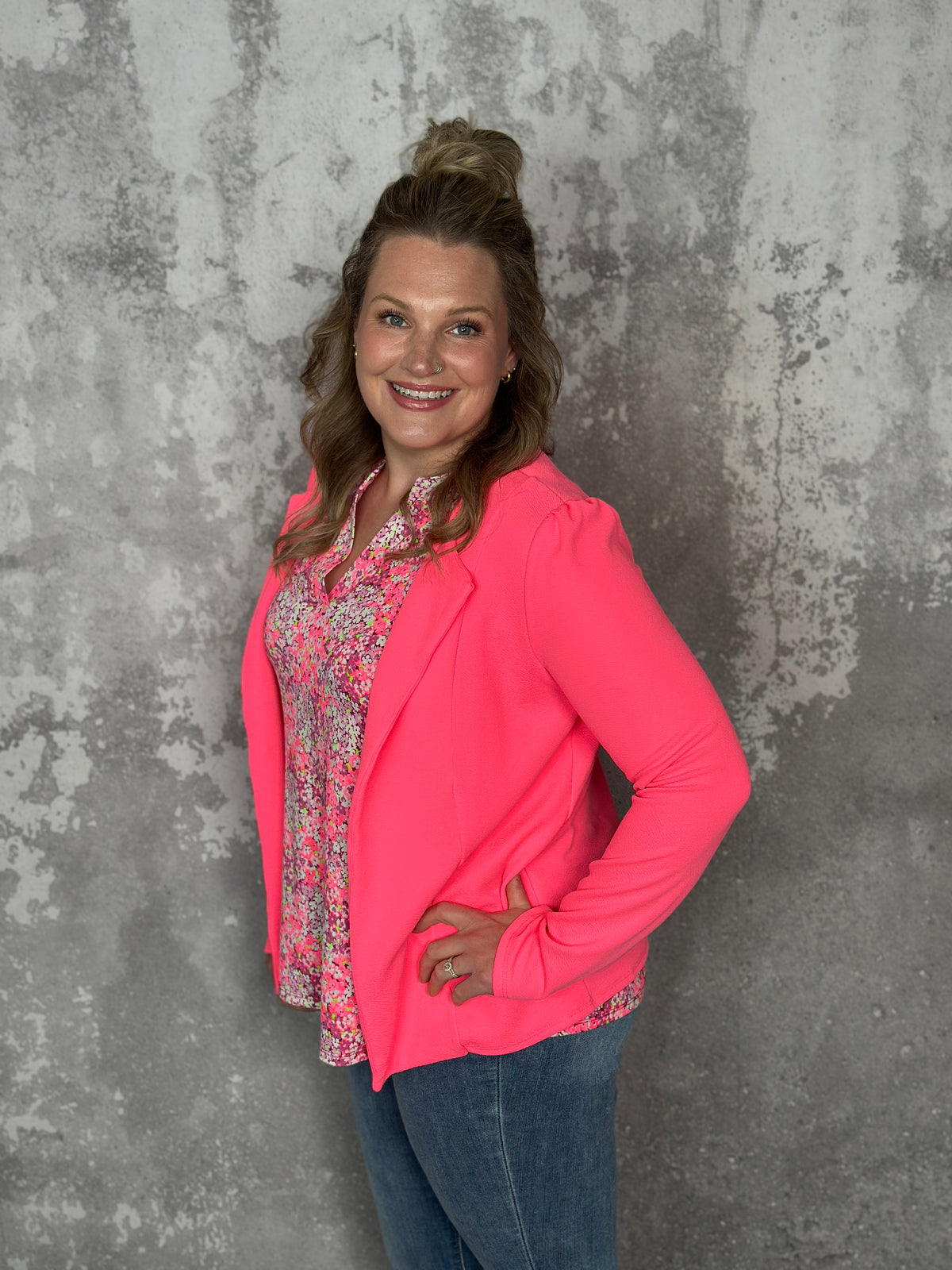 The Bentley Blazer - Neon Pink (Small - 3X)