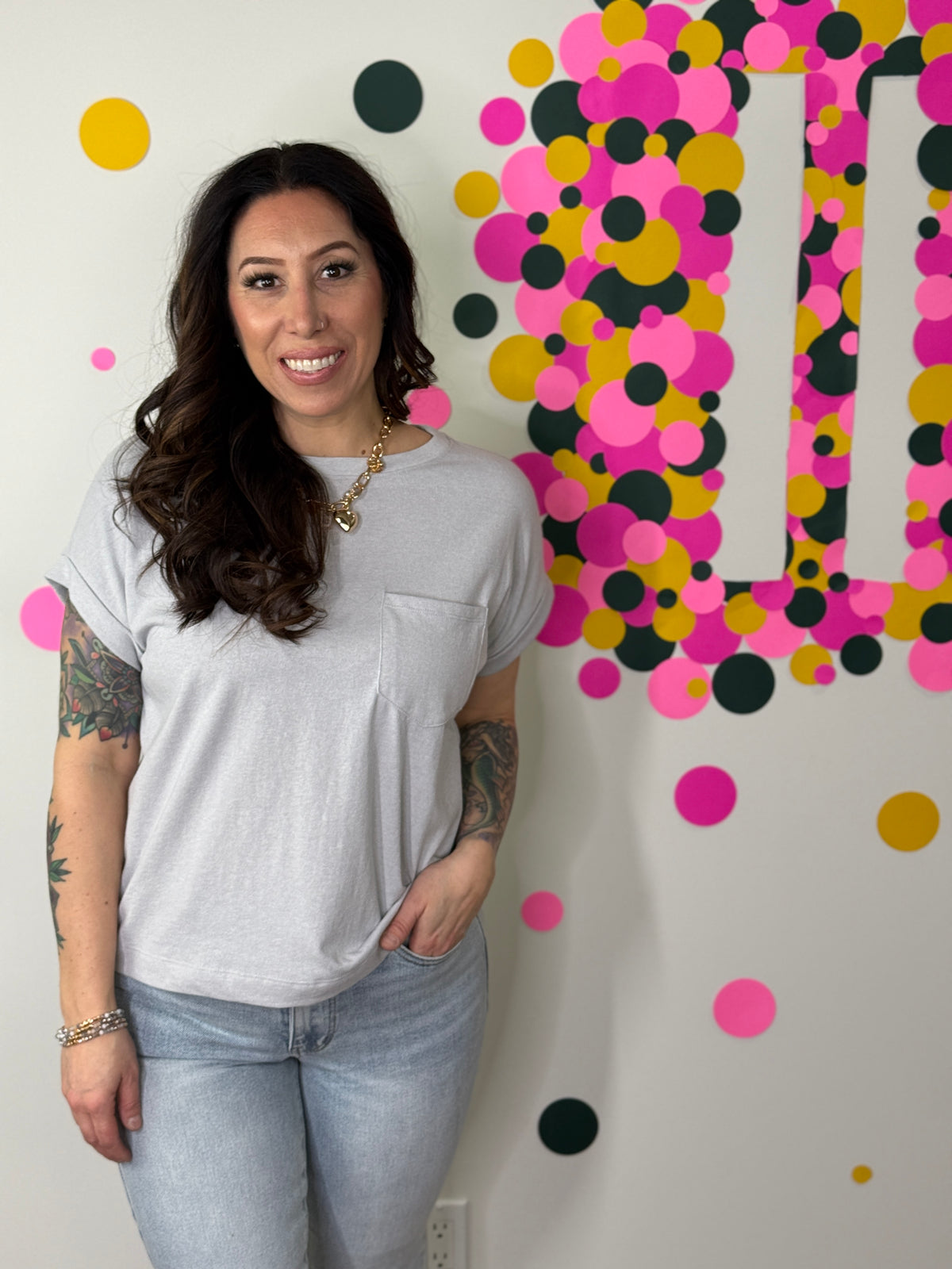 The Front Pocket Cuffed Basic - Heather Grey