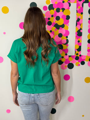 The Front Pocket Cuffed Basic - Kelly Green