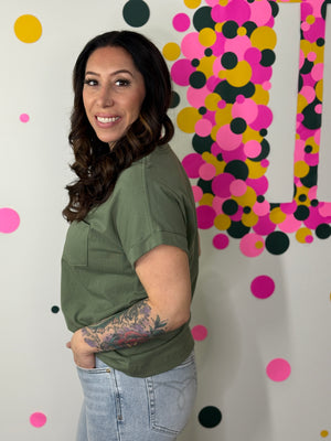 The Front Pocket Cuffed Basic - Light Olive